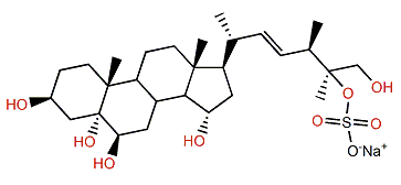 (22E,24R,25S)-24-Methyl-5a-cholest-22-en-3b,5,6b,15a,25,26-hexol 26-sulfate